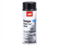 APP Структурная краска для бамперов Bumper Paint 2 in 1 Spray, цвет: черный, (400мл)