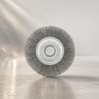 СИБРТЕХ 746567 Щетка для УШМ, 125 мм, посадка 22.2 мм, плоская, витая проволока 0.3 мм 