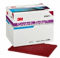 3M Абразивный материал в листах Scotch Brite (скотч-брайт) 158х224мм красный