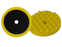 APP Круг полировальный поролоновый профилированный на липучке мягкий желтый d=180мм