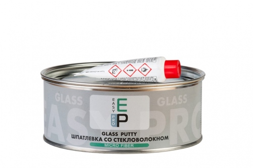 EASY PRO Шпатлевка полиэфирная со стекловолокном GLASS PUTTY, 1 кг