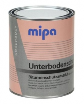 Mipa Защита кузова битумная Unterbodenschutz, антикор для арок и днища 1л.