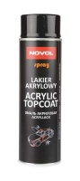 NOVOL Эмаль (краска) акриловая, acryl topcoat spray, Черный Глянец, 500 мл
