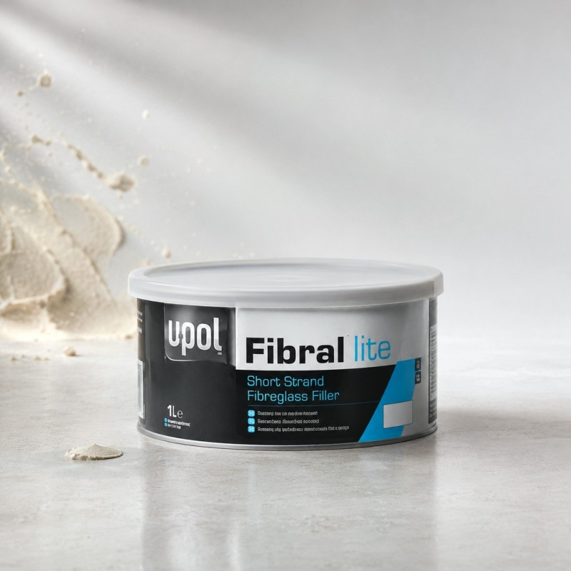 U-POL Шпатлевка со стекловолокном, сверхлегкая FIBRAL LITE, банка 1 л