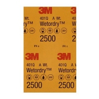 3M™ Wetordry™ 401Q Лист Абразивный, микротонкий, Р 2500, 138 мм х 230 мм