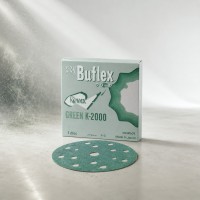 KOVAX Круг абразивный шлифовальный Super Buflex DRY Green P2000 на липучке 152 мм, 15 отверстий