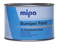 MIPA Структурная эмаль (краска) по пластику Bumper Paint, (цвет: черный) 0,5л