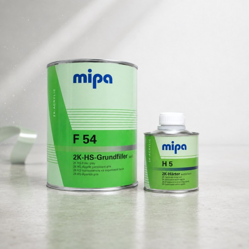 Mipa Акриловый грунт-наполнитель F 54 HS Grundfiller, в ассортименте 1л + 0.25л отв.