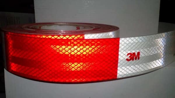 3M™ Лента световозвращающая (светоотражающая), цена за 1 метр бело-красная