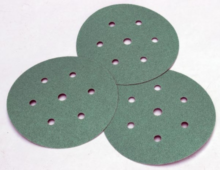 Круги наждачные, бумага абразивная в кругах SUNMIGHT на пластиковой основе, градацией P120 D150
