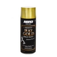 ABRO Краска (эмаль) акриловая Premium GOLD (золото премиум), в аэрозоле 400 мл