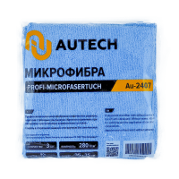 AuTech Микрофибра салфетка PROFI-MICROFASERTUCH 35х35 см, синяя без оверлока, 280 гр/м2.