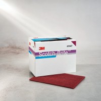 3M™ Абразивный материал в листах Scotch Brite (скотч-брайт) 158х224мм красный