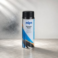 MIPA Структурная эмаль (краска) Bumper paint по пластику (для бамперов), черная, аэрозоль 400мл