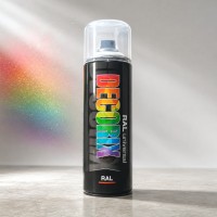DECORIX Эмаль (краска) акриловая RAL professional бело-алюминиевый 9006 с эффектом металлик, в аэрозоле 520 мл