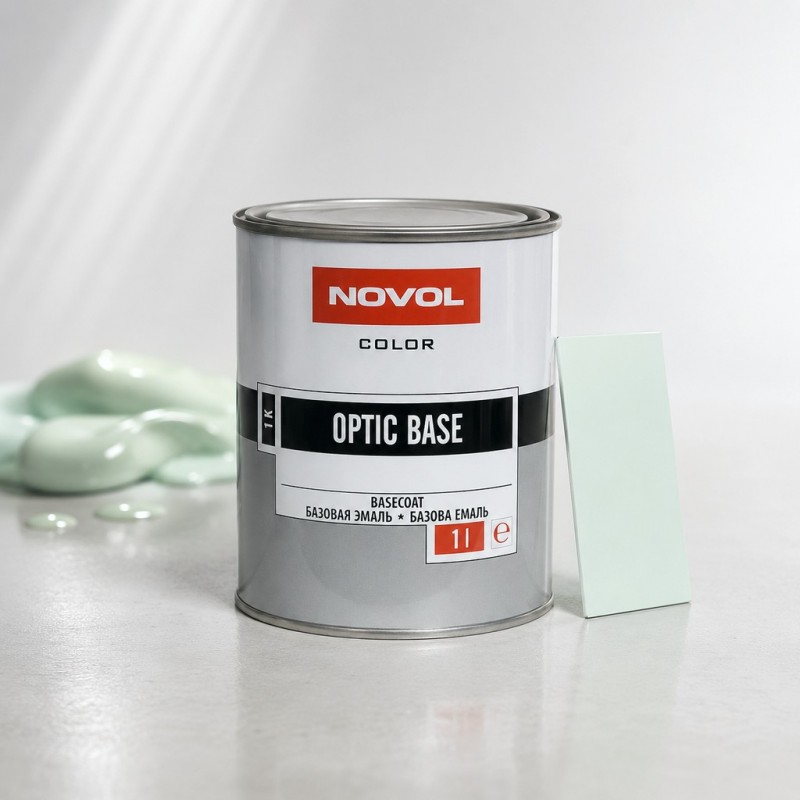 NOVOL Эмаль (краска) базовая KIA/HYUNDAI PGU Crystal White, Optic Base 1.0л