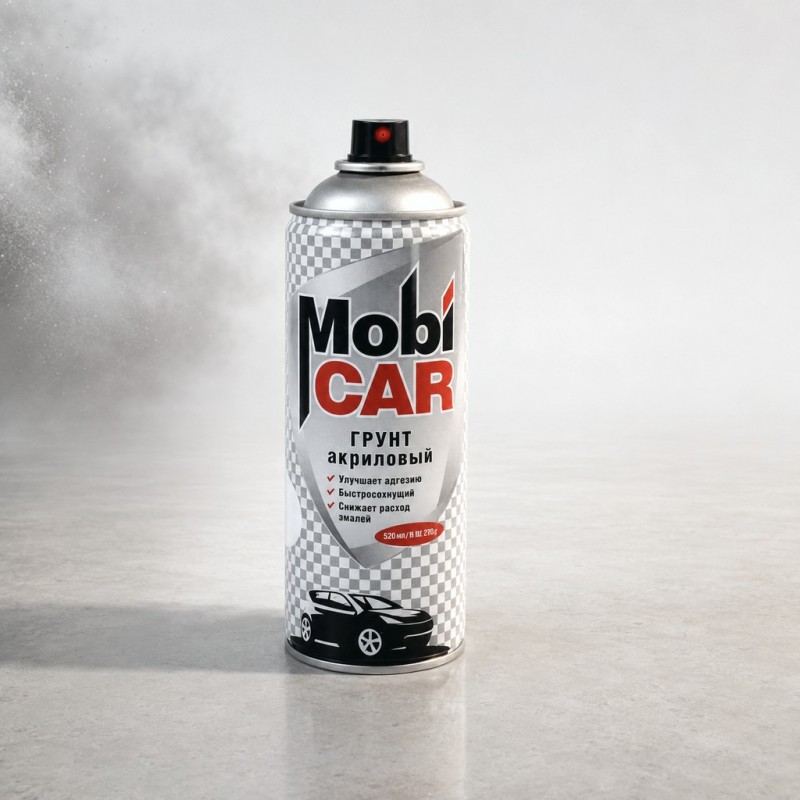 MobiCAR Акриловый грунт-наполнитель, цвет черный, в аэрозоле 520 мл