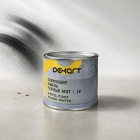 DEKART Эмаль (краска) для дисков, черный мат 1К, 0.4л