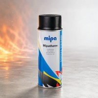 MIPA Эмаль (краска) Mipatherm термостойкая, антикоррозионная черная 800°C, в аэрозоле 400мл