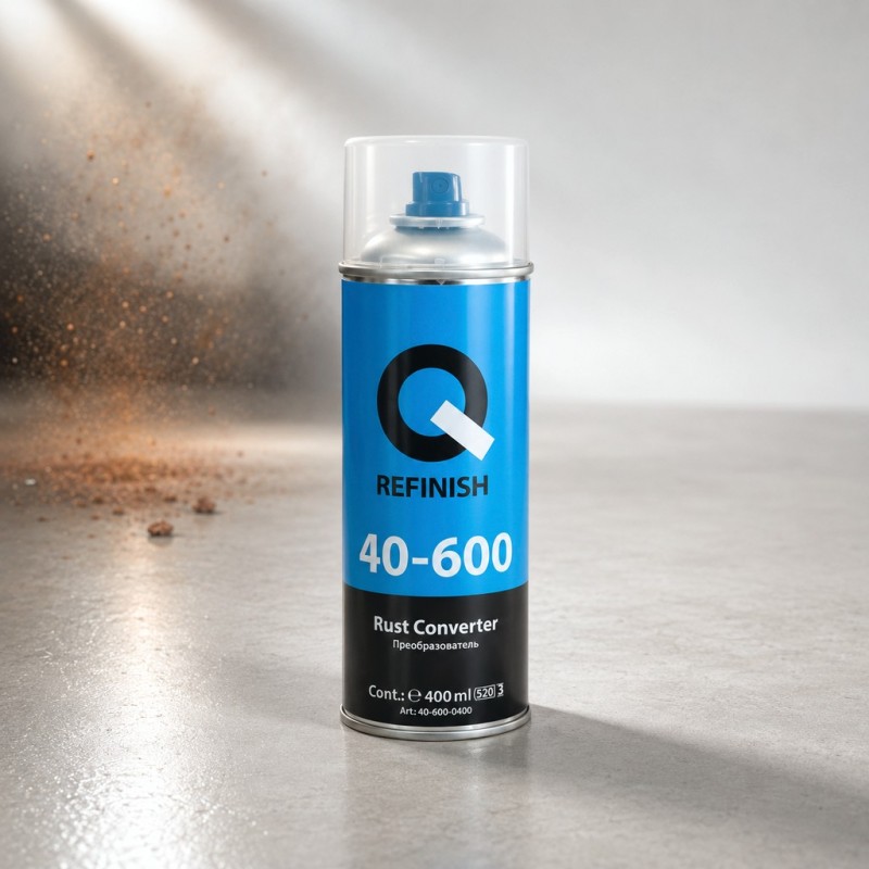 Q-Refinish Преобразователь ржавчины Rust Converter на эпоксидной смоле, в аэрозоле 400мл.