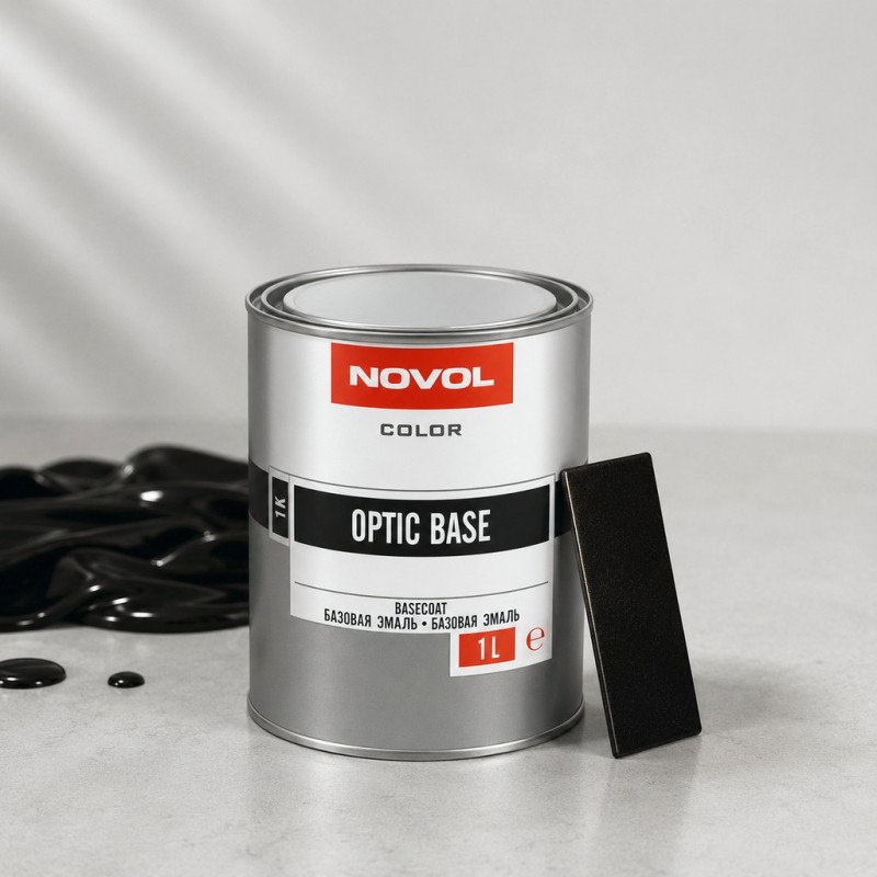 NOVOL Эмаль (краска) базовая BMW 181 Diamantschwarz, Optic Base 1.0л