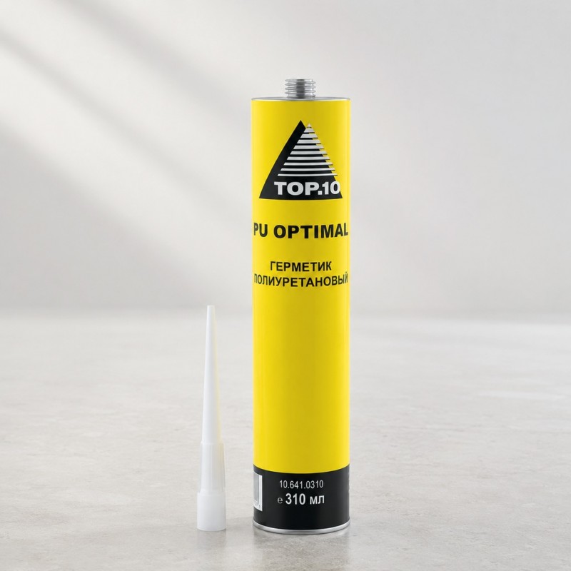 TOP.10 Refinish Полиуретановый шовный кузовной герметик, туба OPTIMAL 310мл