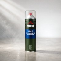 AUTOP Акриловый грунт-наполнитель №15 толстослойный выравнивающий High Build Primer (аэрозоль), черный, 650мл