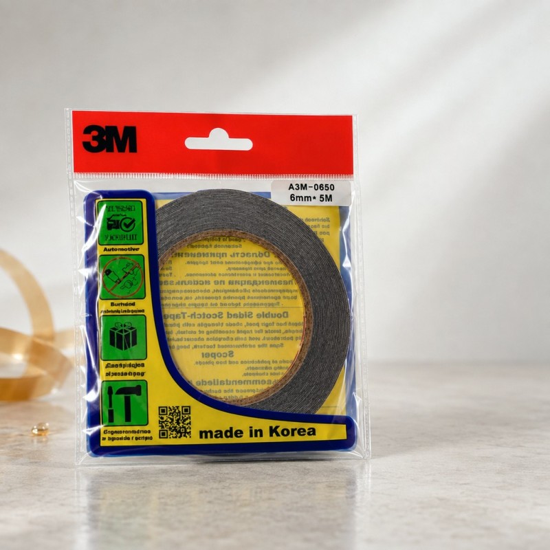 3M™ Двусторонний скотч, Оригинал, Южная Корея 6мм х 5м A3M-0650