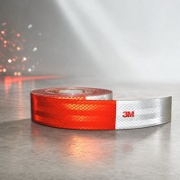 3M™ Лента световозвращающая (светоотражающая), цена за 1 метр бело-красная