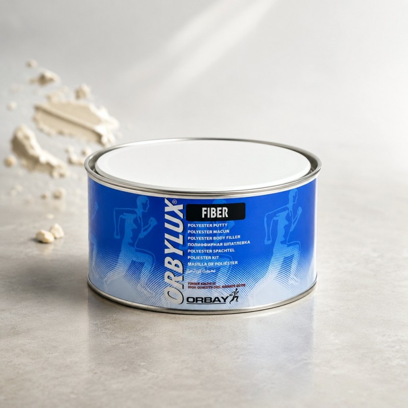 ORBYLUX Шпатлевка полиэфирная со стекловолокном FIBER 0.5кг