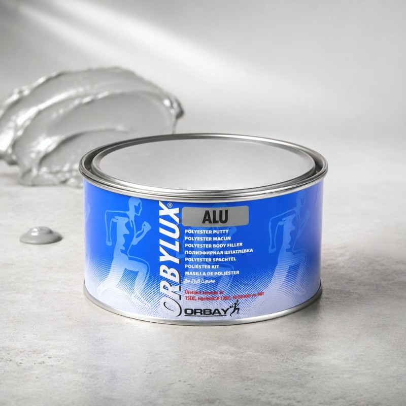 ORBYLUX Шпатлевка полиэфирная с алюминиевым наполнителем ALUMINIUM 0.5кг