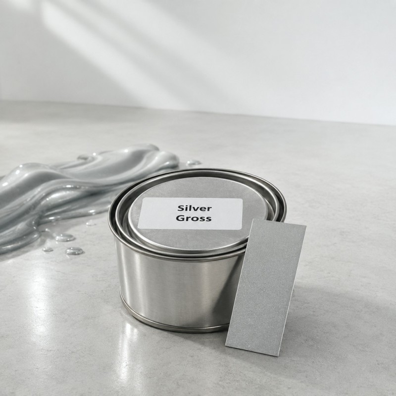 Shelcolor Эмаль базовая 1К 1л. Крупное серебро под лак Silver Gross