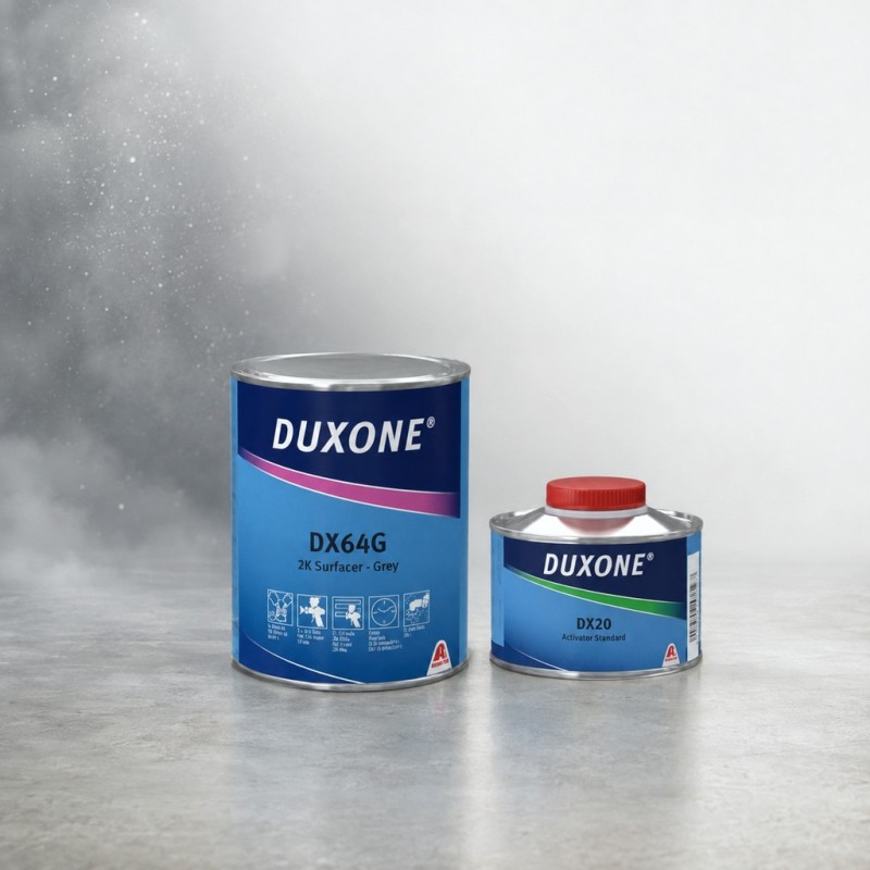 DUXONE Акриловый грунт-наполнитель DX-64 HS, 1 л. + 0,25 отв. в ассортименте