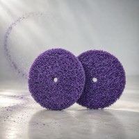 Круг абразивный зачистной для дрели (коралл) D=125 фиолетовый