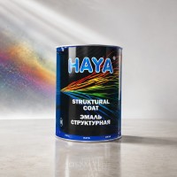 HAYA Структурная эмаль (краска) по пластику (для бамперов), чёрная, 0,8л