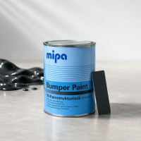 MIPA Структурная эмаль (краска) Bumper Paint по пластику (для бамперов), темно-серая 1л