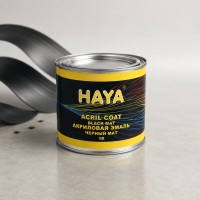 HAYA Эмаль (краска) акриловая, 1К, черный мат 0,4л