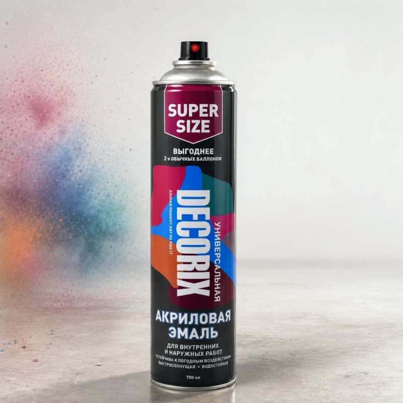 DECORIX Эмаль (краска) акриловая RAL professional, цвет: черный матовый, в аэрозоле 780мл