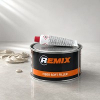 REMIX Шпатлевка полиэфирная со стекловолокном FIBER SOFT FILLER, 0.9кг