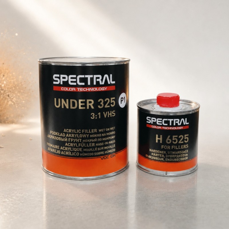SPEKTRAL Акриловый грунт-наполнитель UNDER 325, цвета в ассортименте, 0,75л+0,25л отв.