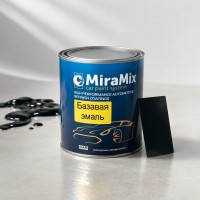 MiraMix Эмаль (краска) базовая Mitsubishi U02 Dark Grey, Base 1.0л