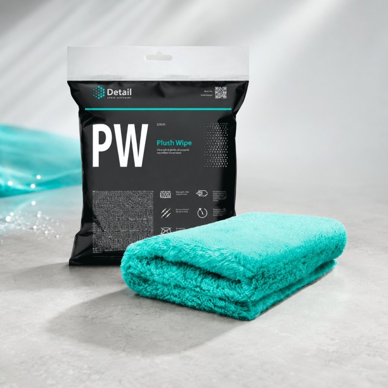 DETAIL Микрофибровая салфетка для располировки составов PW "Plush Wipe" 40*40 (арт.  DETAIL)