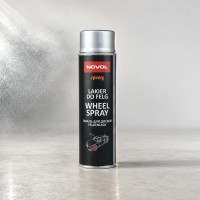 NOVOL Эмаль (краска) для дисков WHEEL SPRAY, Стальной, 500 мл