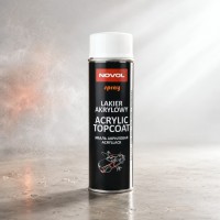 NOVOL Эмаль (краска) акриловая, acryl topcoat spray, Белый Глянец, 500 мл