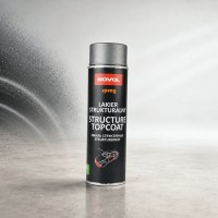 NOVOL Структурная эмаль (краска) STRUCTURE TOPCOAT по пластику (для бамперов), антрацит, аэрозоль 500мл