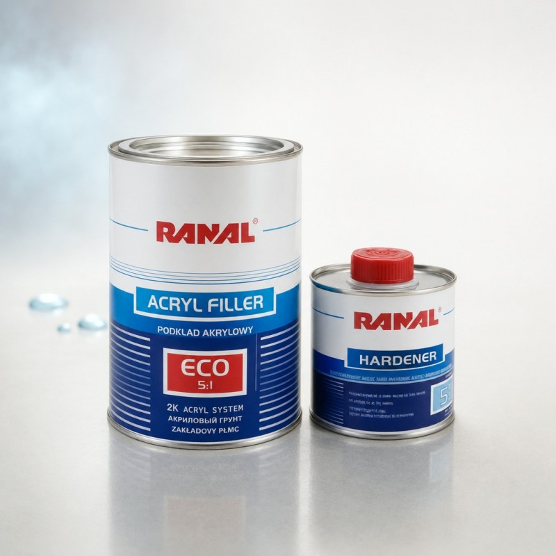 RANAL Акриловый грунт-наполнитель ECO 5+1 в ассортименте 0,75л + 0,15л отв.