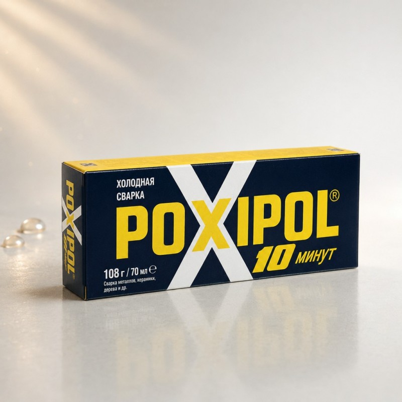 Клей "POXIPOL" металлический (синий) - 14 мл.