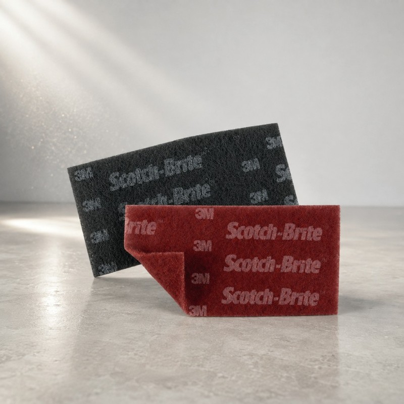 3M™ Абразивный материал в листах Scotch Brite (скотч брайт), 114x225мм, в ассортименте