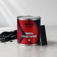 RONIX Структурная эмаль (краска) по пластику (для бамперов), 1К черная 0,25л