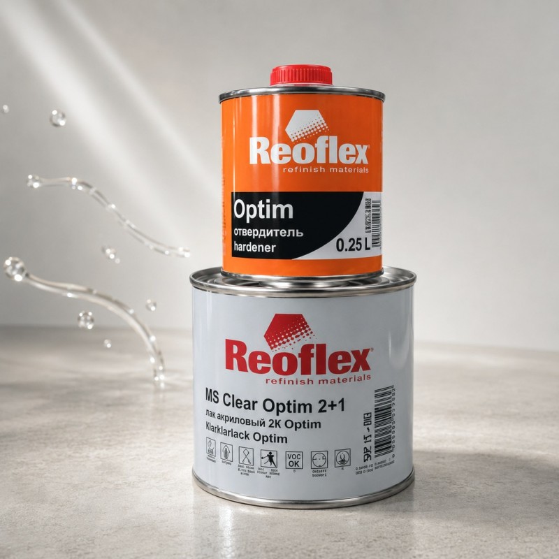 Reoflex Бесцветный акриловый лак Optim MS 0.5л + 0,25отв